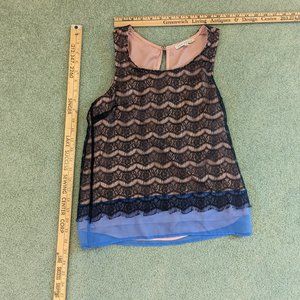 Red Haute Lace sleeveless top